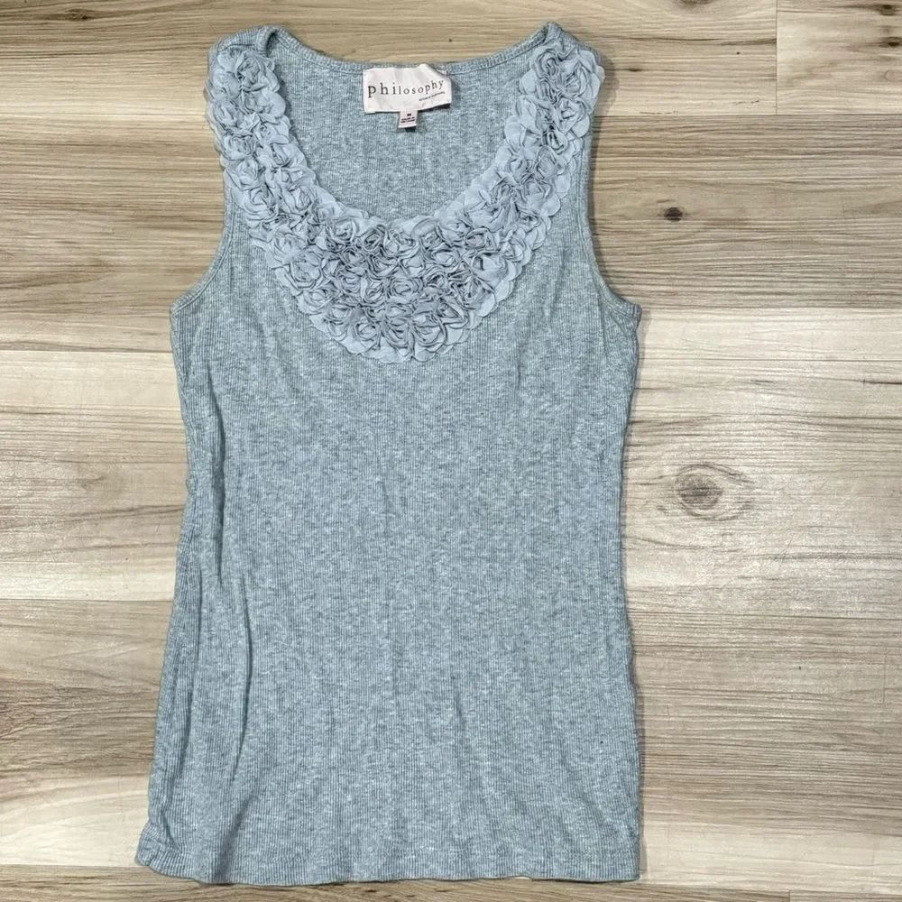 Philosophy Grey Rose Tank Top Women’s Medium